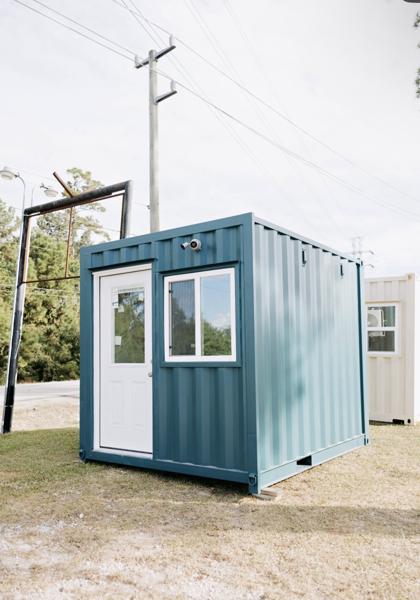 Custom shipping container office build by ForgeX Industries