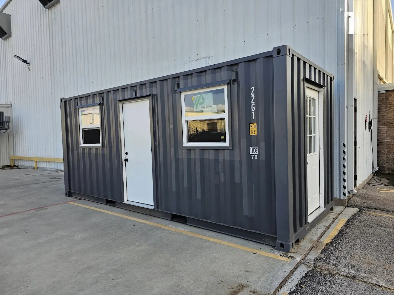 Custom shipping container office by ForgeX Industries
