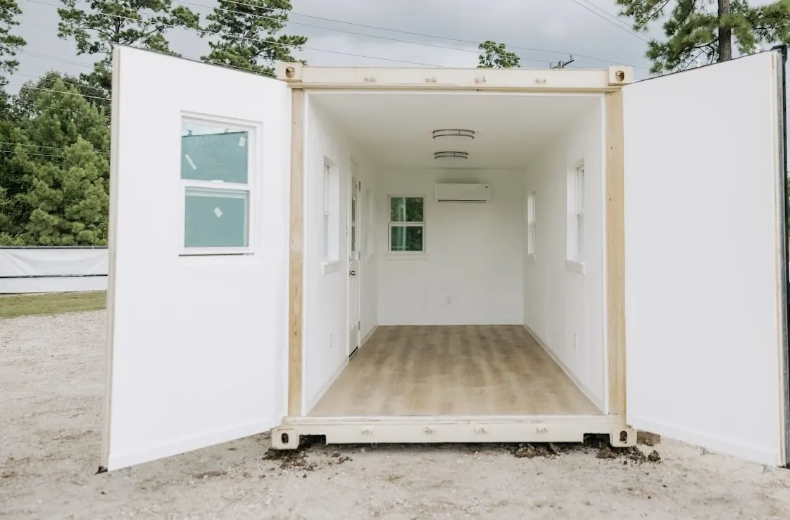 Custom shipping container office by ForgeX Industries detail